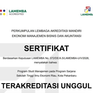 Prodi Manajemen STIE Riau Pekanbaru Raih Akreditasi Unggul